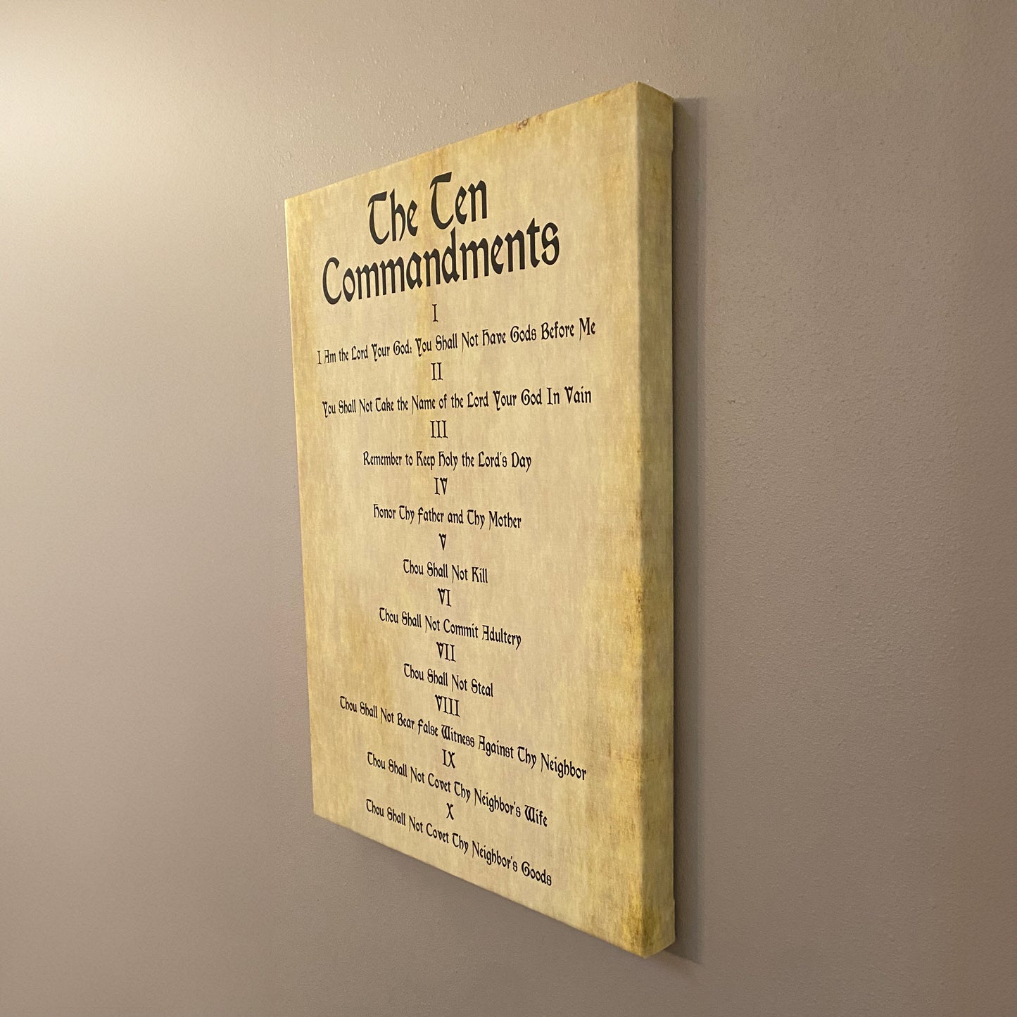 The Ten Commandments Canvas